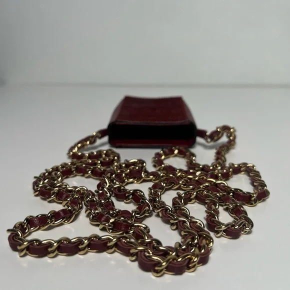 Chanel CC Logo Pony Hair Crossbody Cigarette Holder Case Bag Purse - Picture 10 of 13